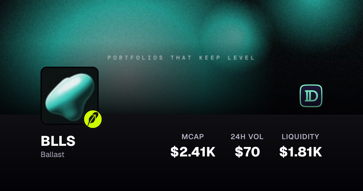 BLLS $0.0₅28403 -5.43% — Ballast on Robinhood | Defined.fi