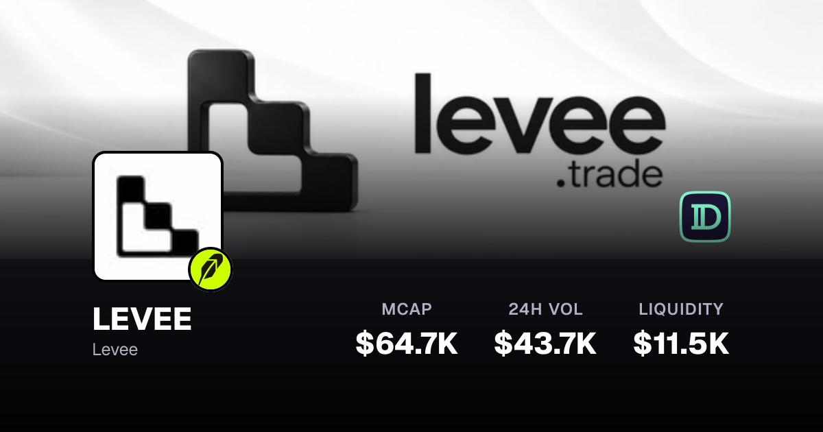 LEVEE $0.00013208 +50.5% — Levee on Robinhood | Defined.fi