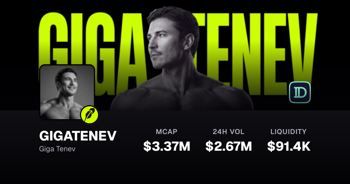 GIGATENEV $0.0046544 +1.11K% — Giga Tenev on Robinhood | Defined.fi